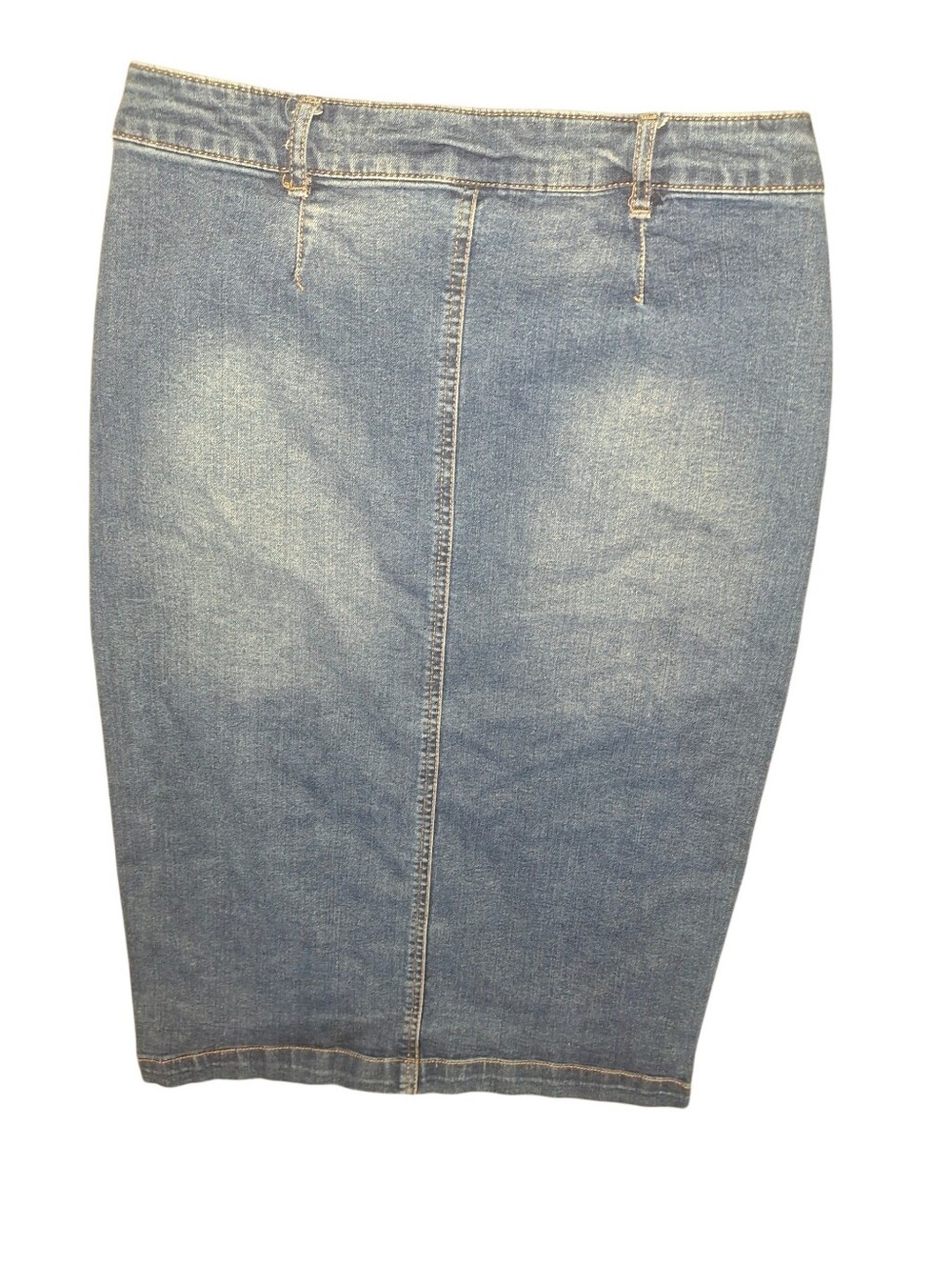 D. Jeans Blue Button-Front Pencil Denim Skirt Size 6. - Picture 2 of 4